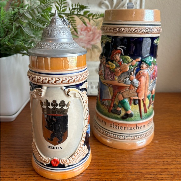 Vintage Set of Authentic Beer Steins from West Germany - Picture 6 of 9